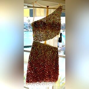 NEW JOVANI CRYSTAL MINI DRESS! SIZE 0, NEW WITH TAGS!